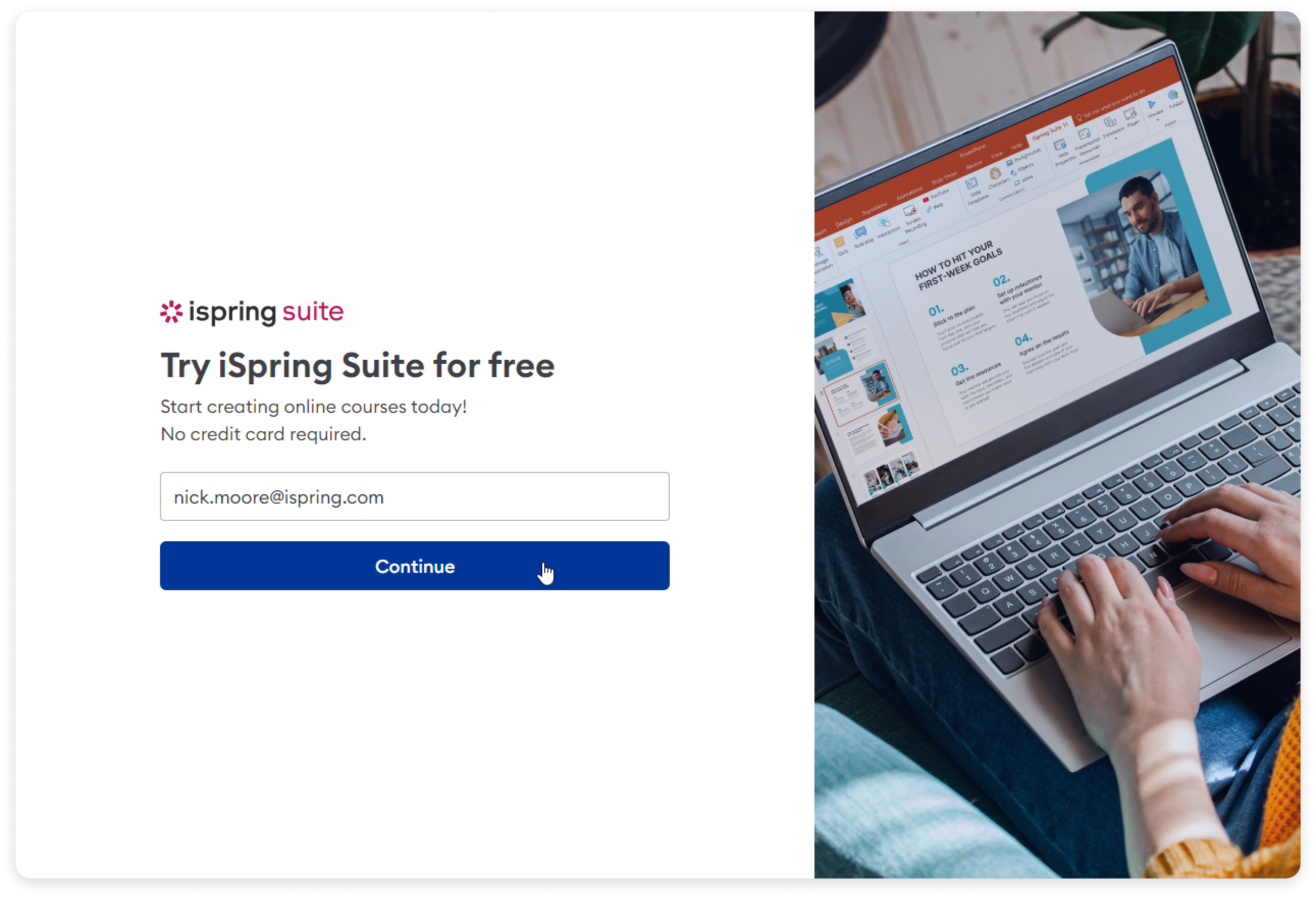 Free trial of iSpring Suite Max