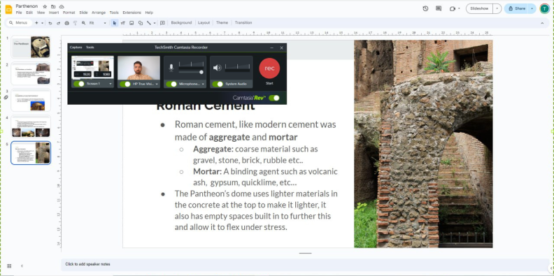 Camtasia’s screen recorder 