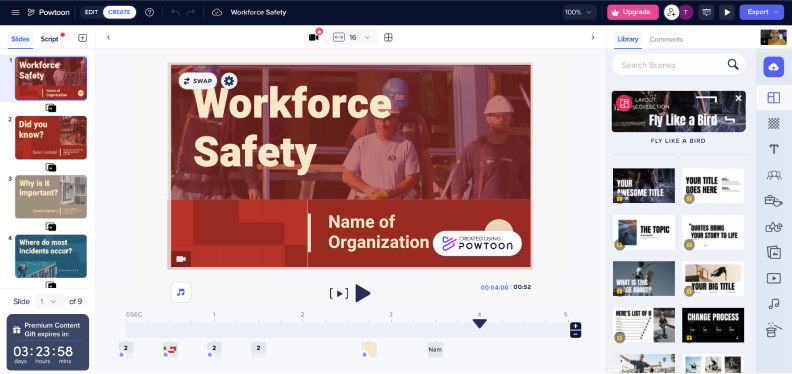 Powtoon's presentation maker