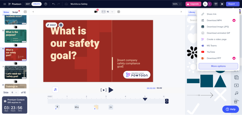 Powtoon - online video editor for presentations