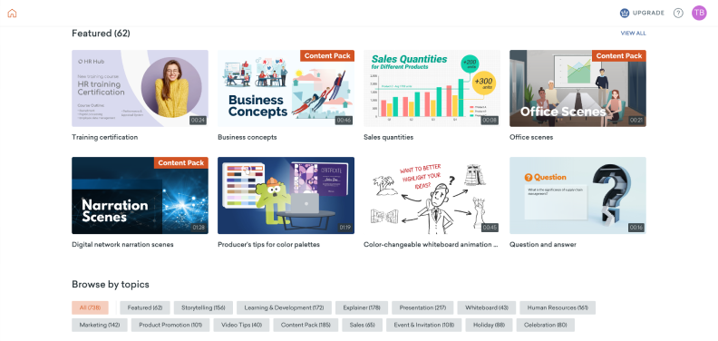 Vyond - corporate video presentation software