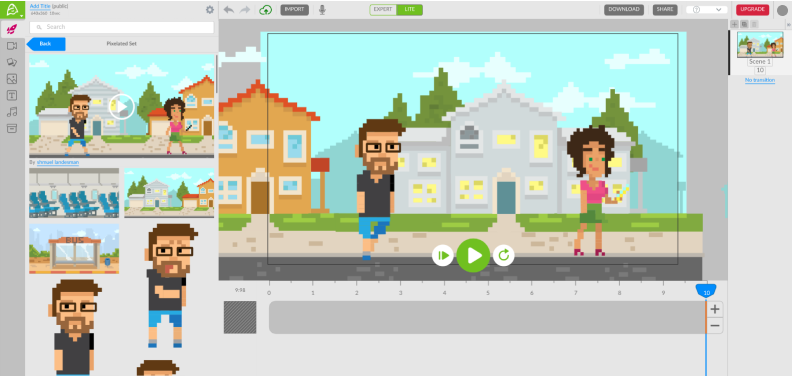 Animatron is a video presentation software for animated video creation