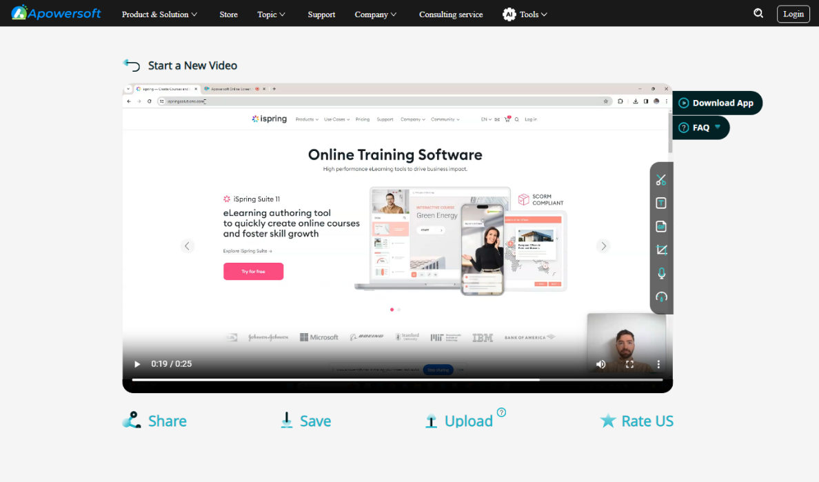Apowersoft screen recording software