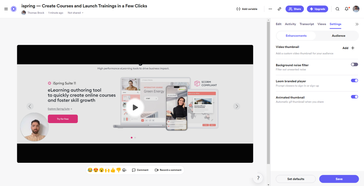 Loom screen recorder
