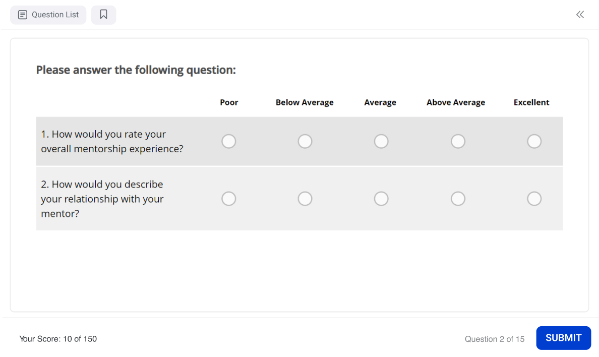 This survey was created with iSpring Suite