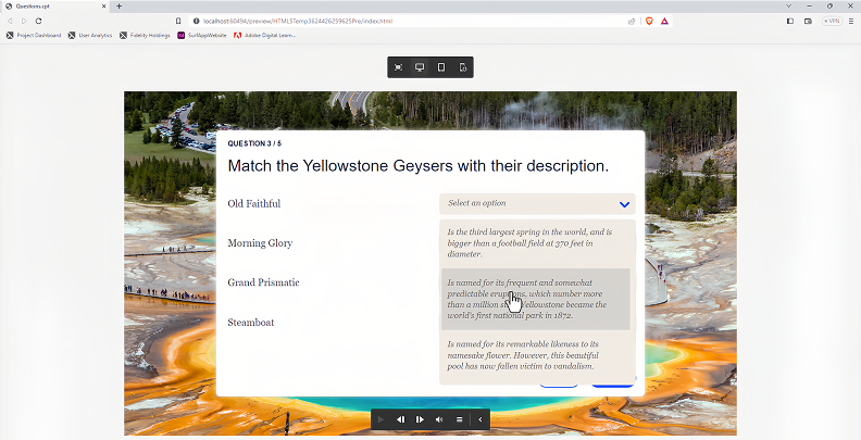 Assessments in Captivate