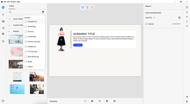 Content Library of Captivate
