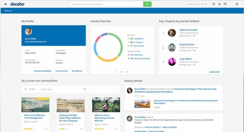 Docebo interface