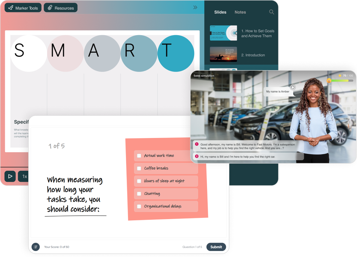 How gamification is realized in iSpring Learn