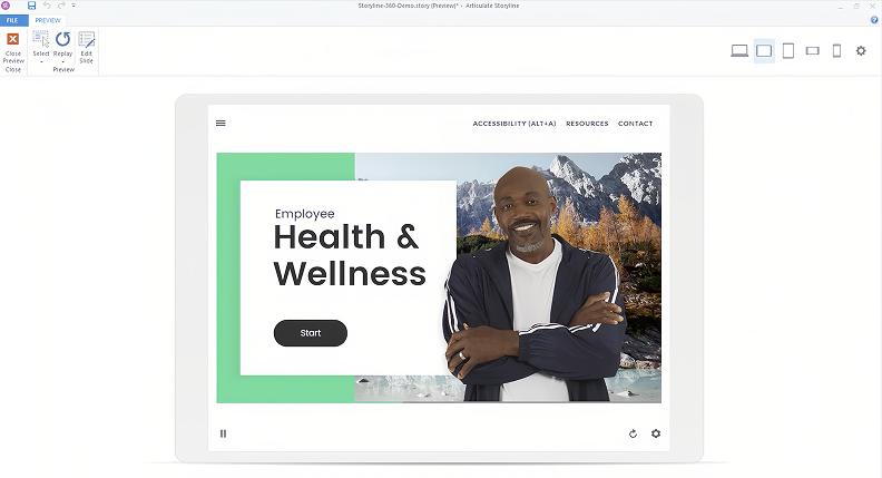 Storyline course publishing