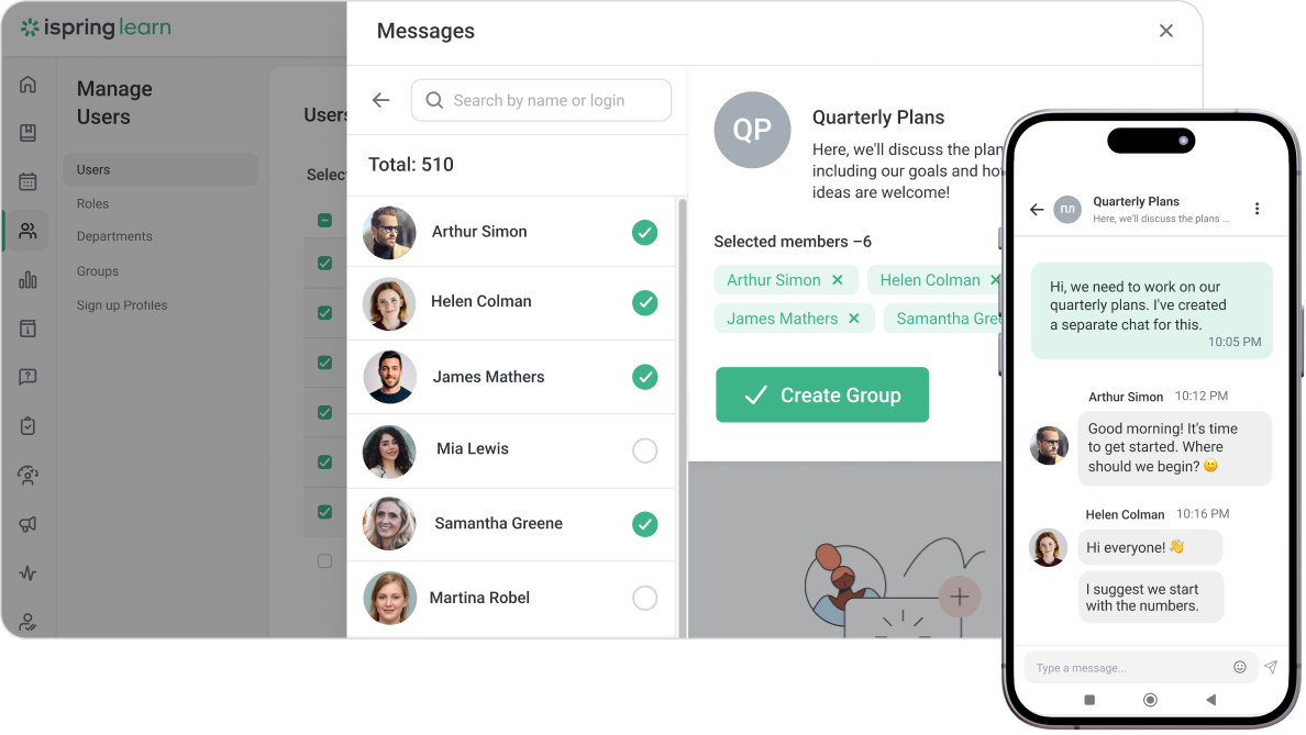 The social learning functionality of an LXP
