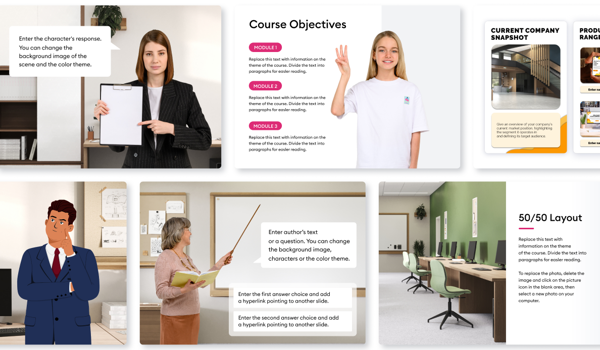 Multimedia content and templates library
