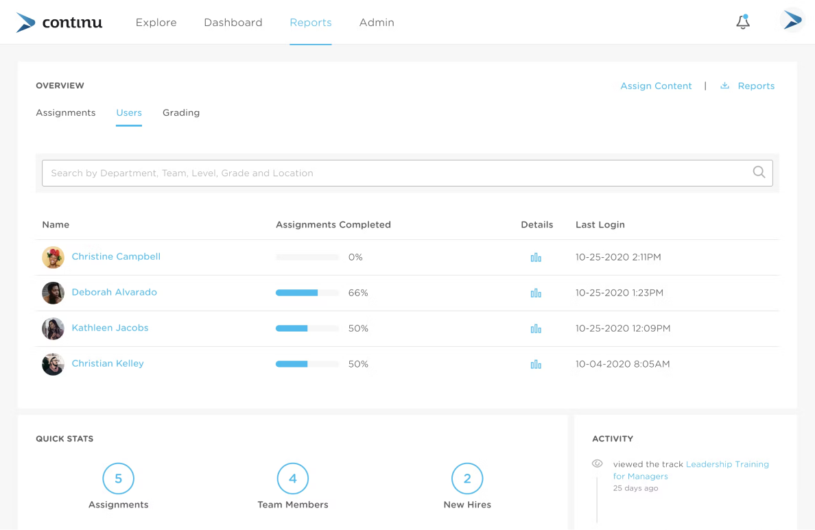 Continu interface
