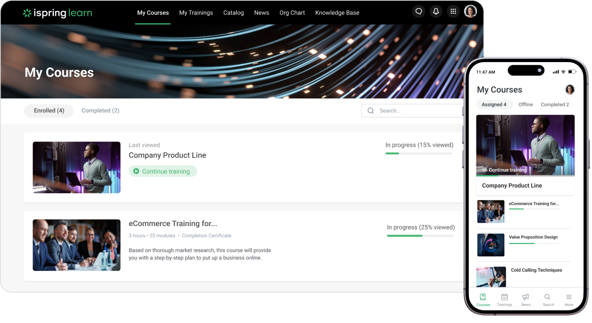 Best 360Learning competitors: iSpring Learn