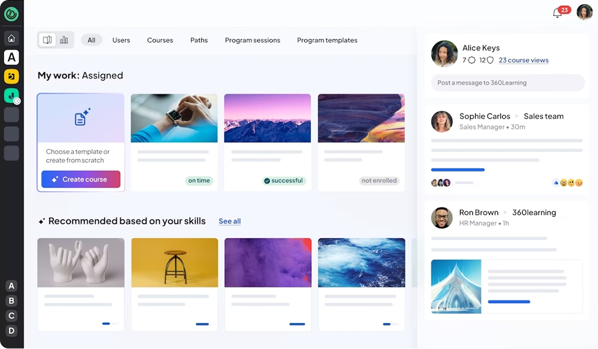 360Learning LMS for small businesses