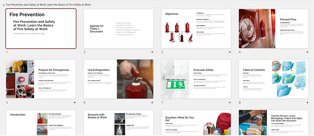 A slide deck generated with Copilot