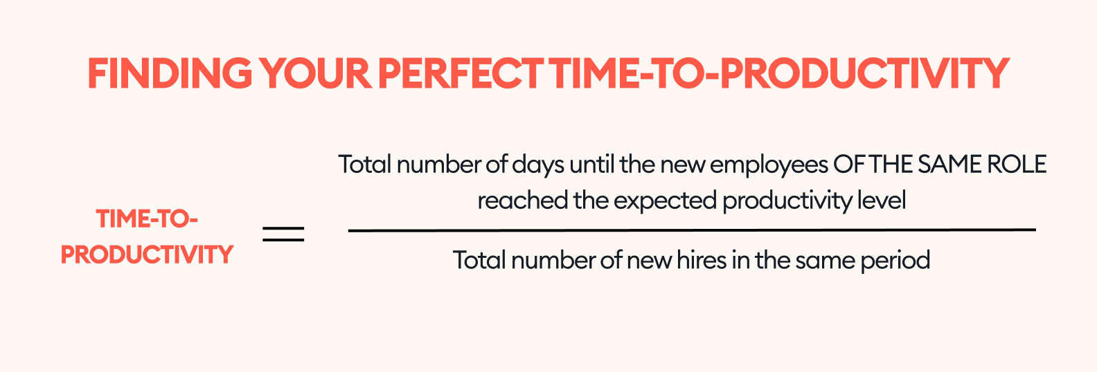 Average Time to Productivity formula