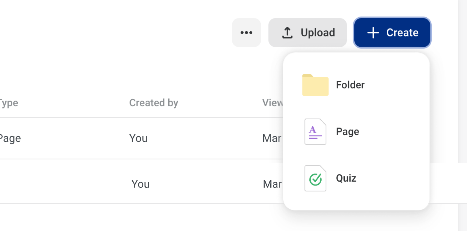 Create a new Page