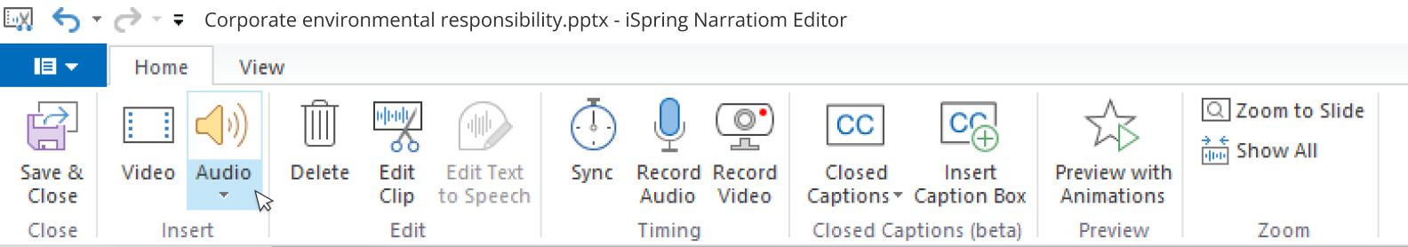 How to synchronize video with slides