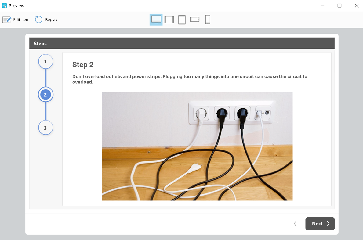 Interactive elements in the PowerPoint presentation