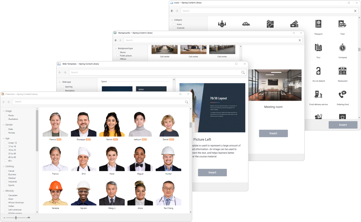 iSpring content library