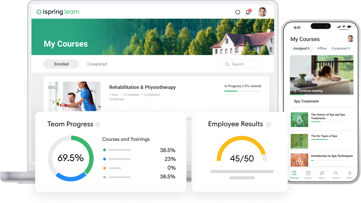 iSpring Learn LMS for small businesses
