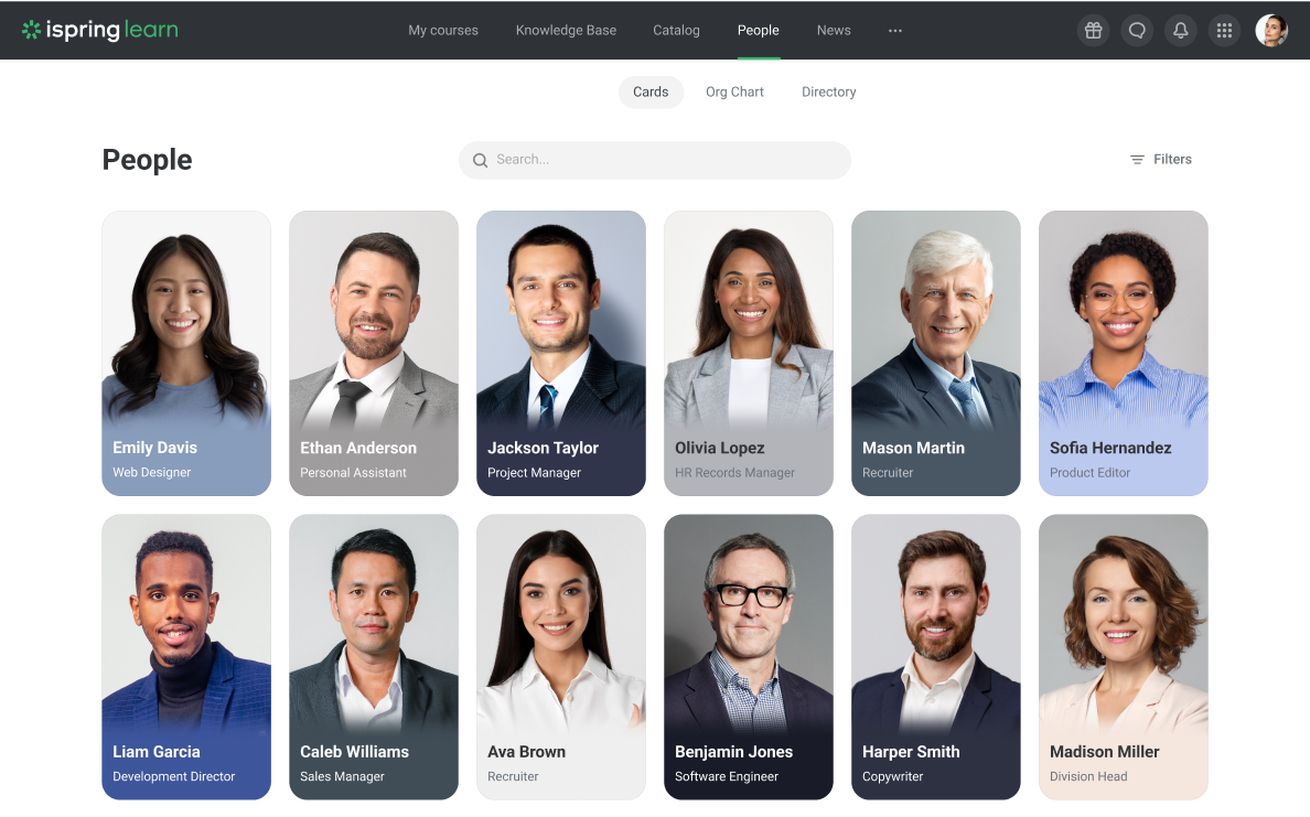 New “People” section in iSpring Learn