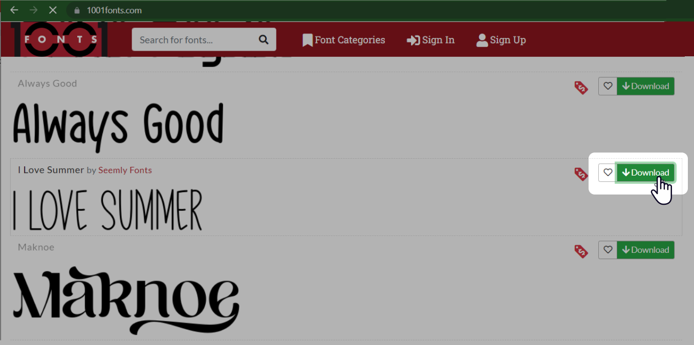 1001freefonts font examples