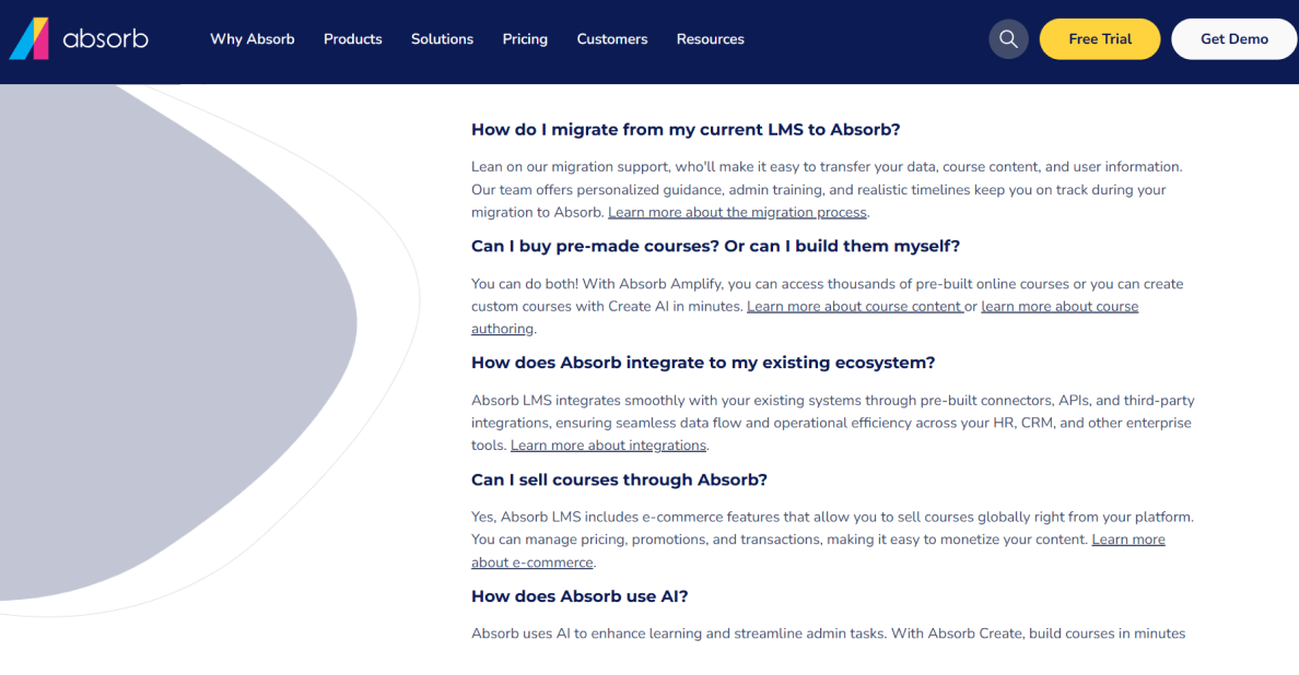Absorb LMS support services
