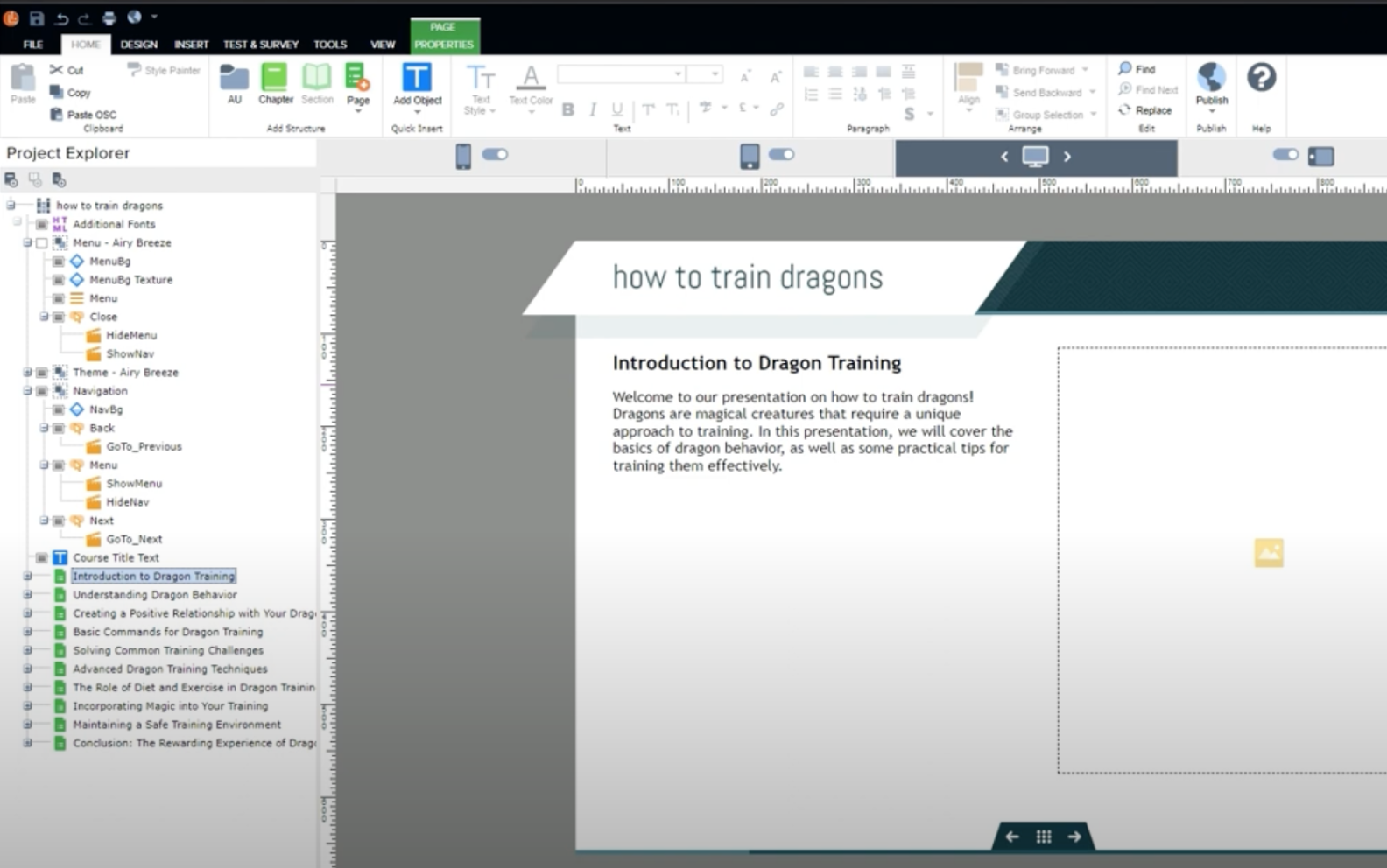 Lectora offers deep functionality