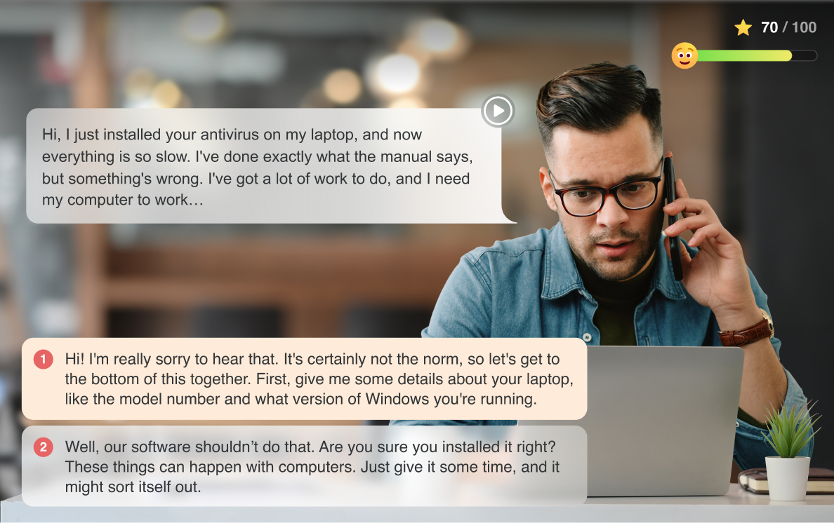 Role-play simulations in iSpring Suite