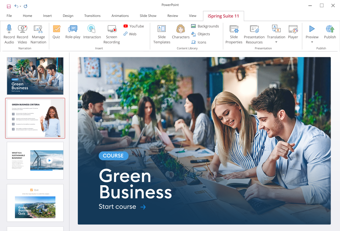 iSpring Suite Max interface