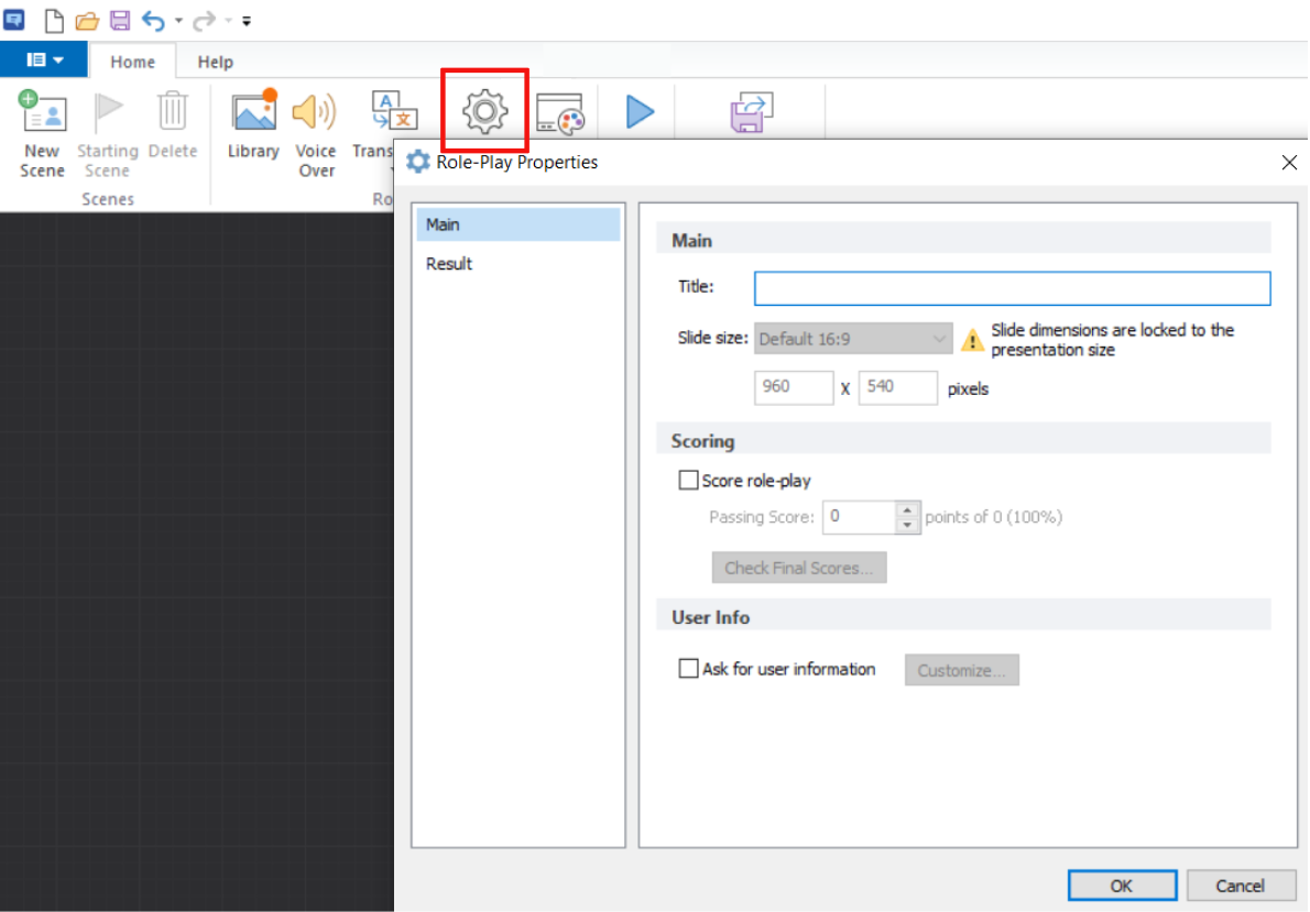 Setting up the iSpring Suite role-play assessment