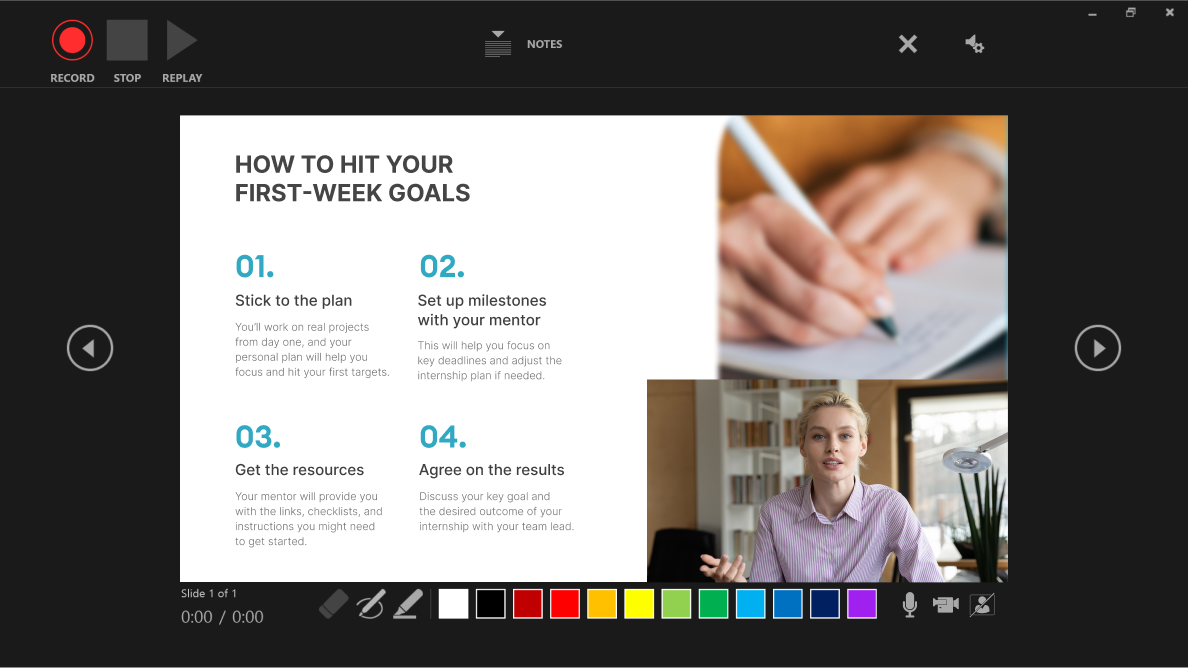 Recording video narration in iSpring Suite