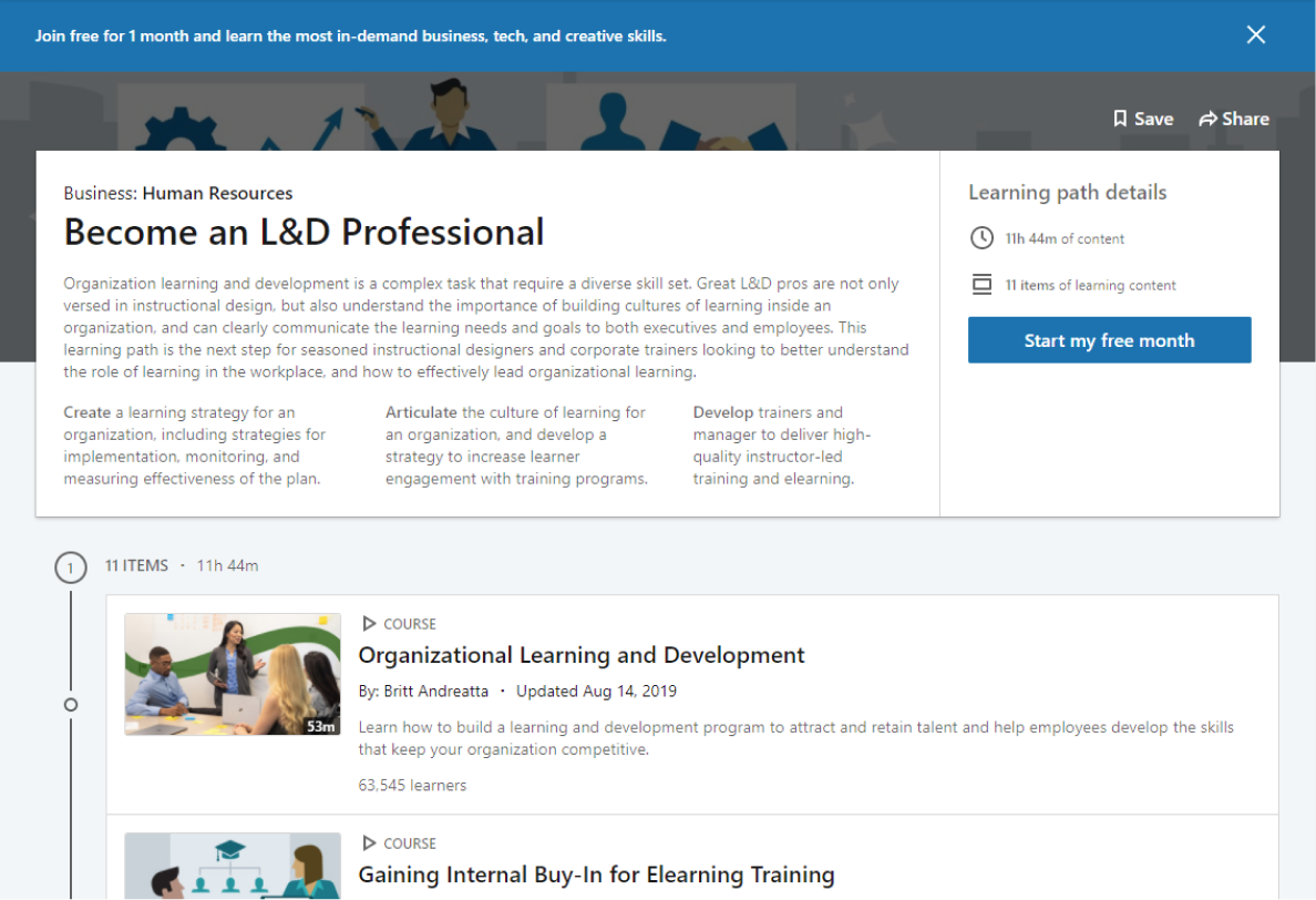 L&D Course by LinkedIn Learning
