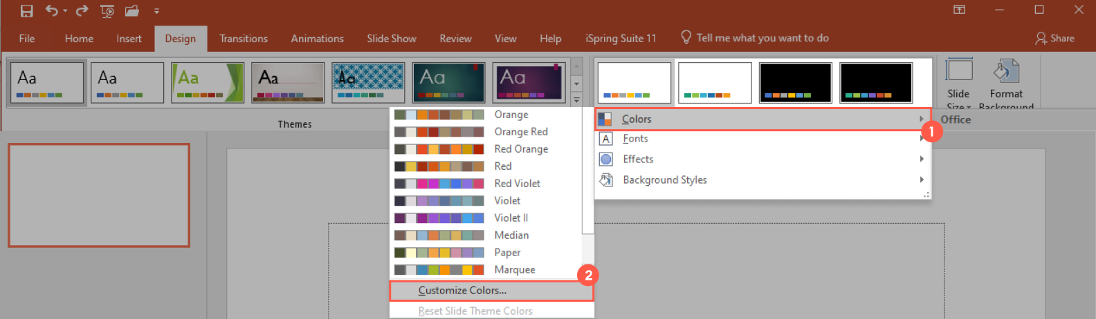 Customize Colors