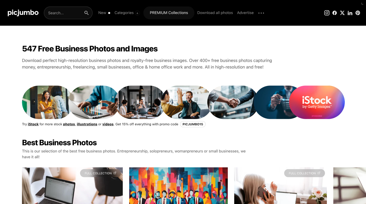 Where to find images for PowerPoint presentations: Picjumbo