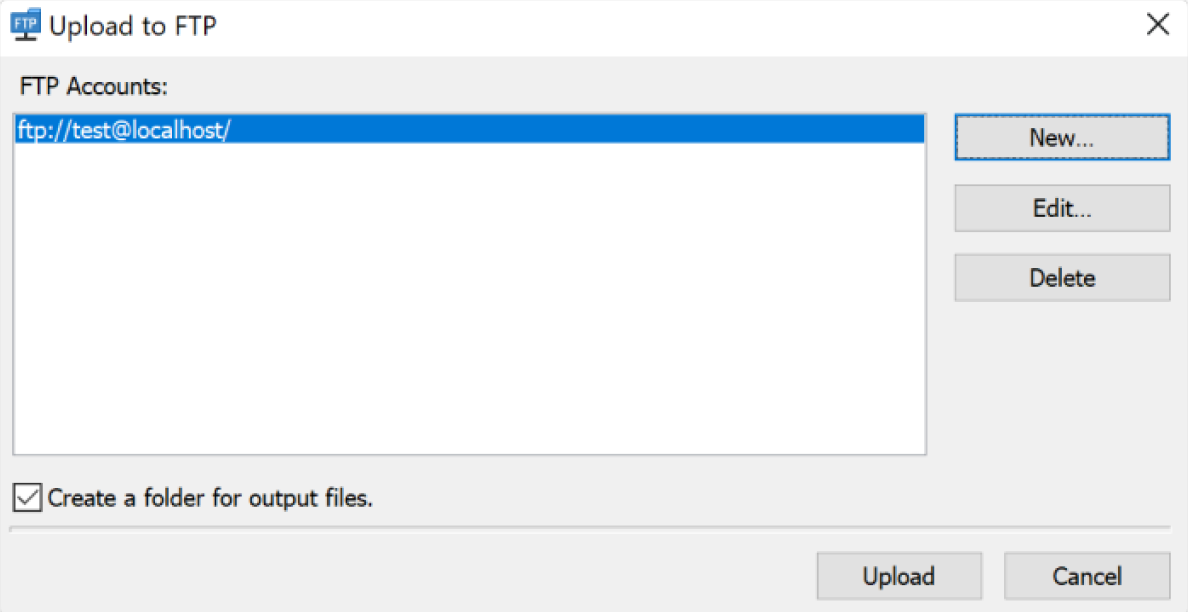 Upload to FTP