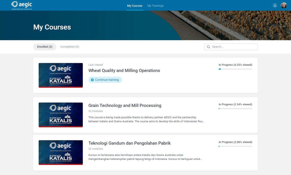 AEGIC training courses in iSpring Learn