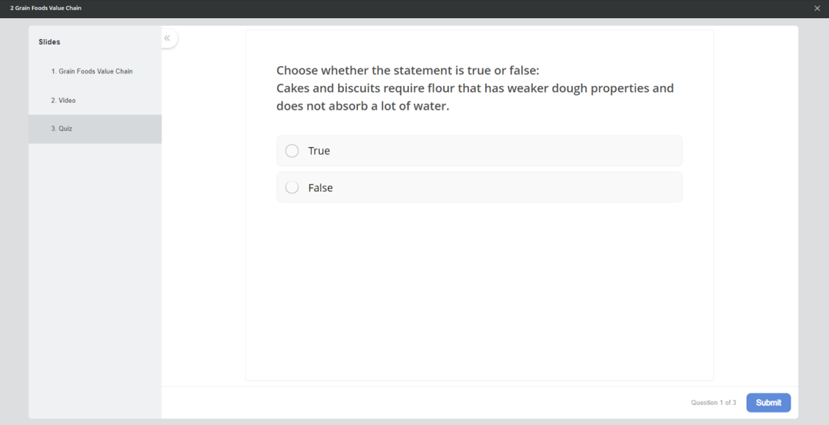 A quiz created in iSpring Suite