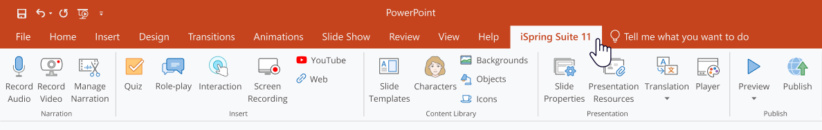 Record a voice-over in PowerPoint with iSpring Suite