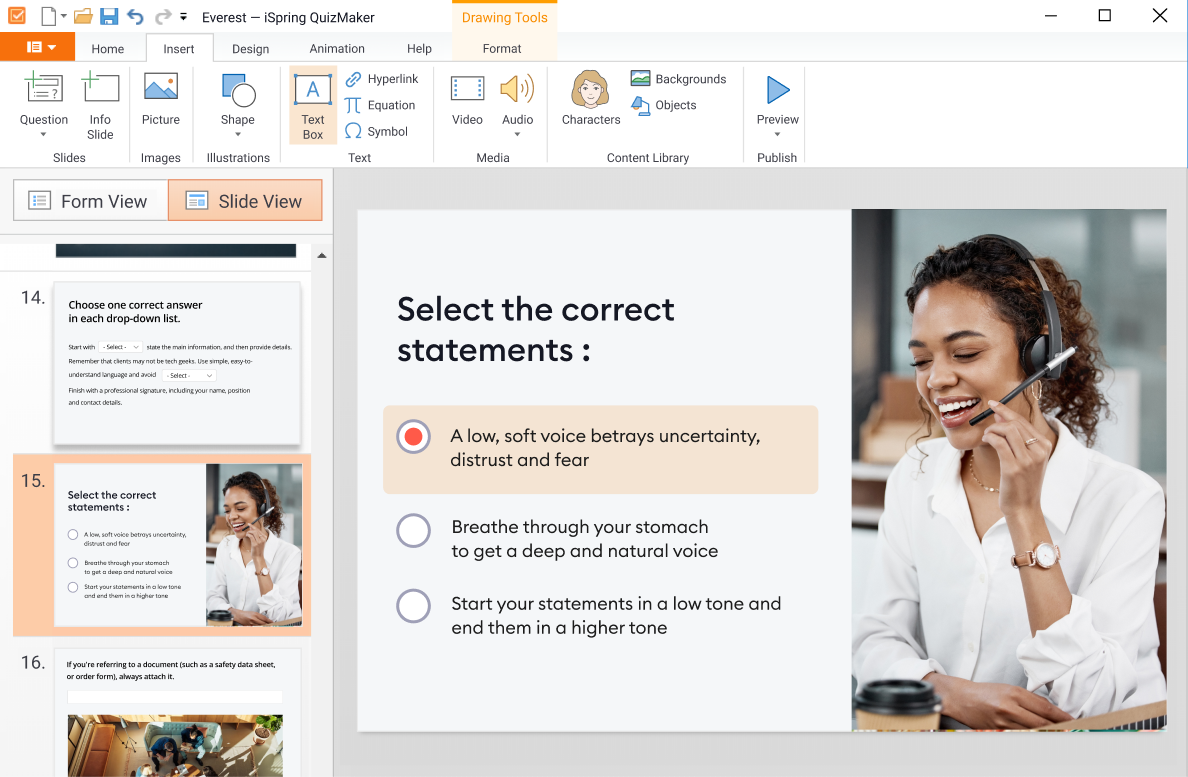 An example of a self-paced guide created with iSpring