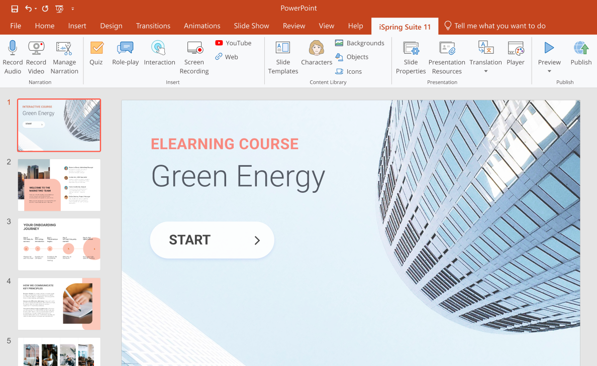 How to create a training course in PowerPoint