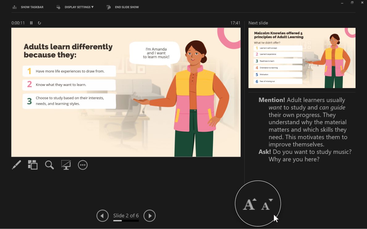 PowerPoint Window: Presenter View