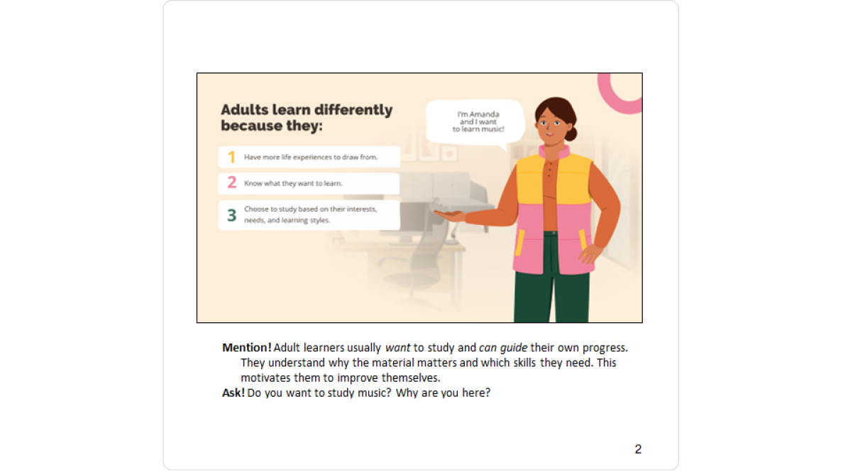 PowerPoint notes page view