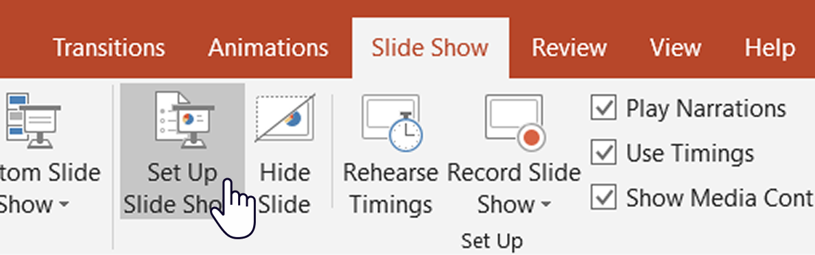 Set Up Slide Show option