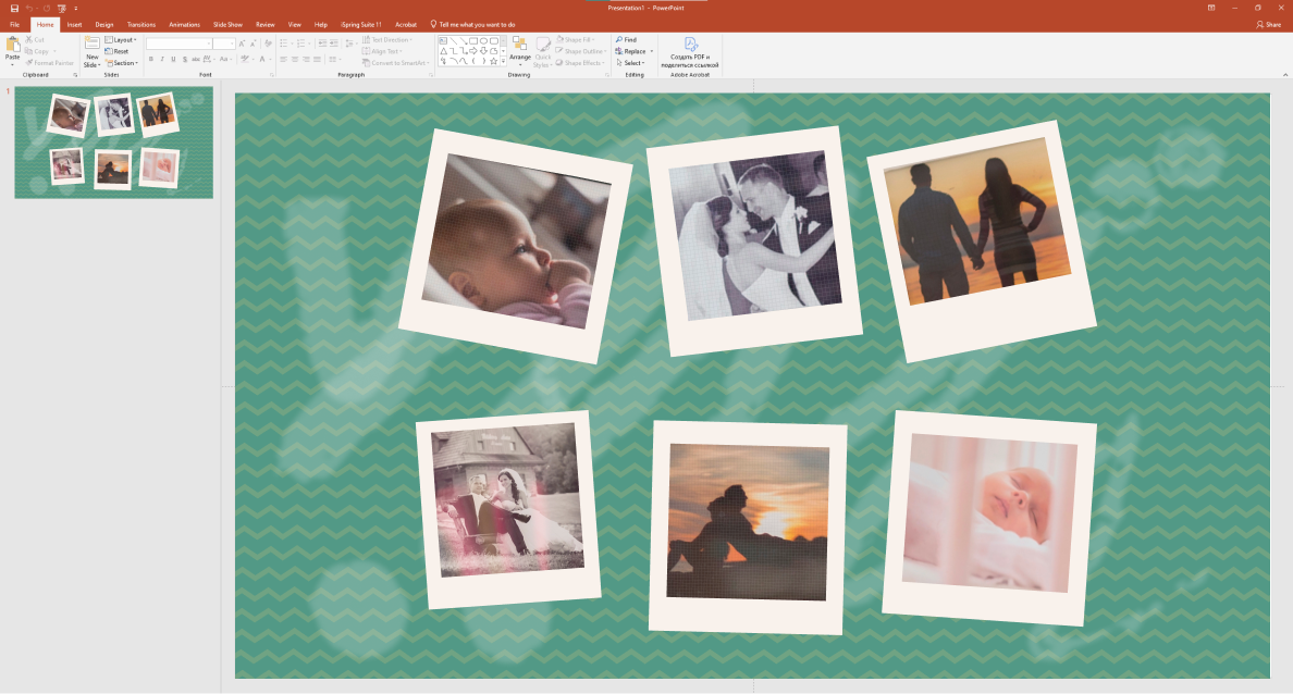 An example of a family slideshow