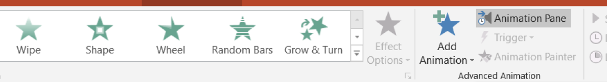 Animation effects for timeline in PowerPoint