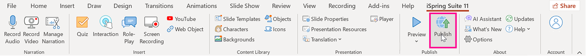 Publish a PPT course as an HTML file with iSpring Suite