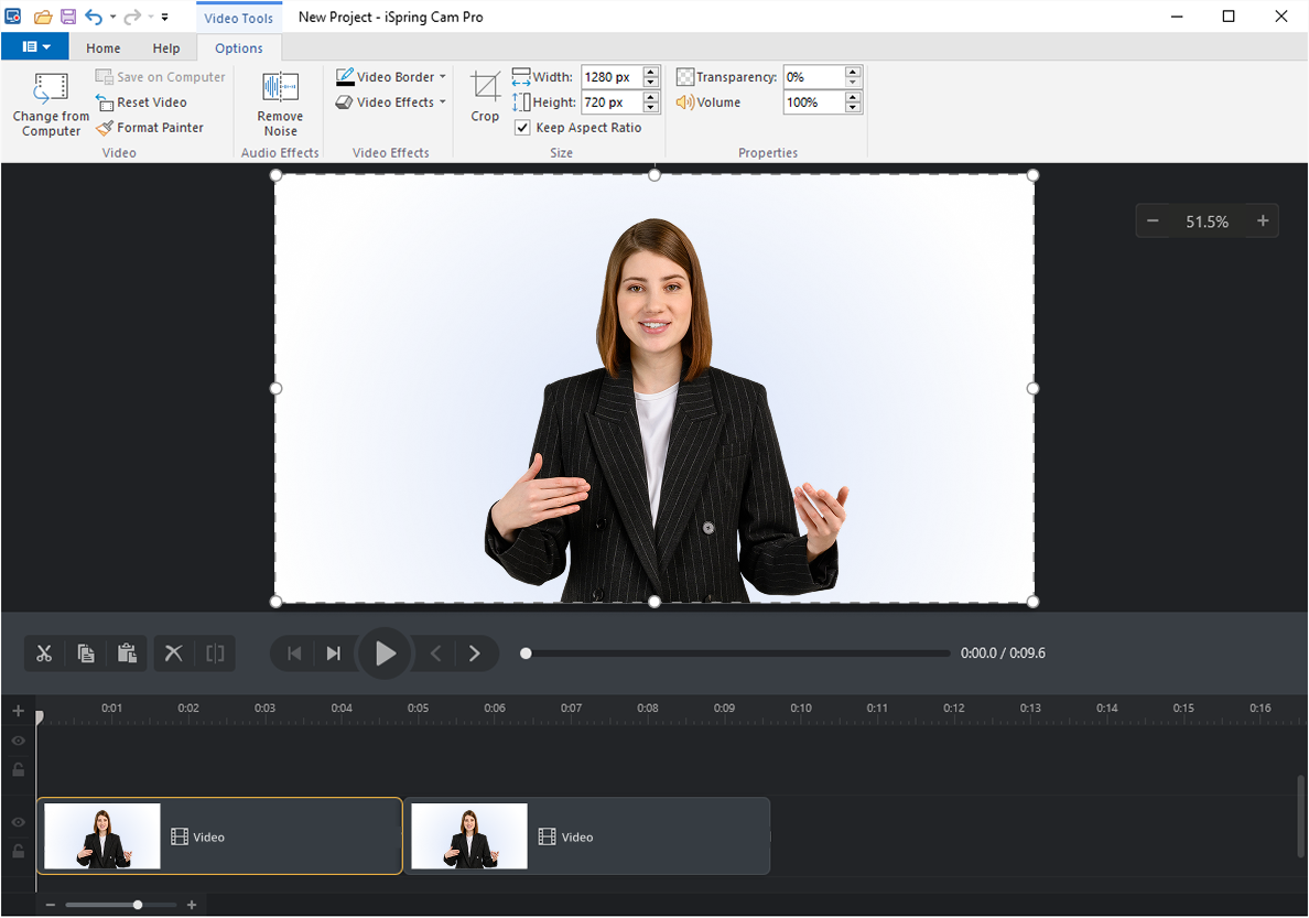 Editing a lecture capture with iSpring Suite